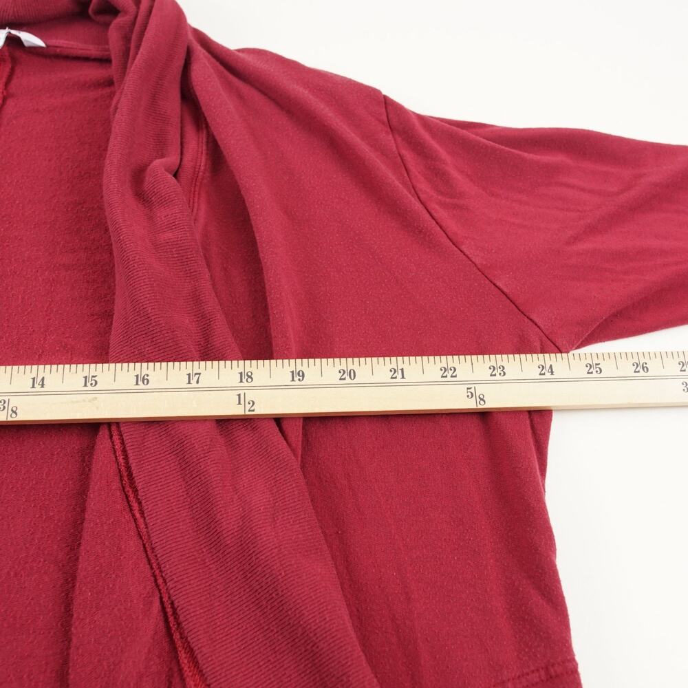 Athleta Panayama Restore Rib Red Burgundy Cardigan Wrap Sz L - Picture 3 of 9